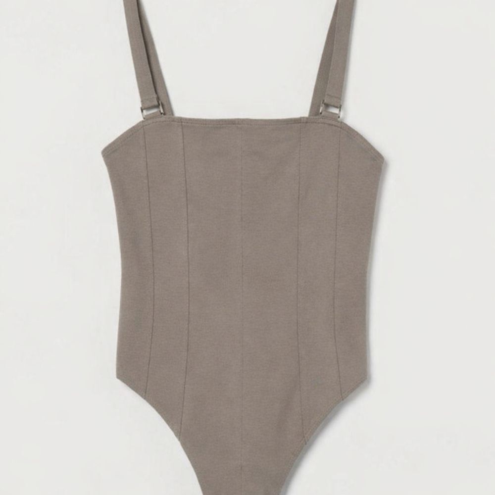 H&M Beige Bodysuit Adjustable Straps Size L